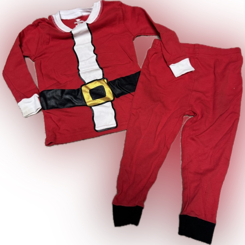 Koala Kids Red Santa Belt Pajama Set